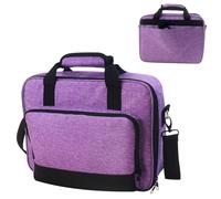 JiangJiangBao Carrying Bag for Epsons EB-FH08 Projector, Carrying Case for Epsons EB-W55 1200x800 WXGA/CO-W01 Data/CO-FH02 Projector, with Pockets & Adjustable Shoulder Strap (Purple)