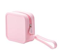 JiangJiangBao Silicone Carry Case for Beats Powerbeats Pro 2/SHOKZ OpenFit 2 Open-Ear Headphones 2025, Storage Case with Handheld Strap, Drop-Proof and Wear-Resistant (Pink)