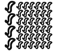 JIANGLAI Velvet Clothes Hanger Connector Hooks, Heavy Duty Space Saver, Extender Clips, Durable Premium Non-Slip Cascading Hooks for Closet, Black, 40 Pcs