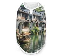 Jiangnan Water Towns Dog Shirt Quick Dry Breathable Pet T-Shirt Soft Stretchy Sleeveless Vest Dog Apparel XL