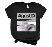 JIANGNANYAN Agust-D-Album-Art-89-Graphic-Tee-Shirts-for-Men-Women-Vintage-Trending-Shirt-Customize-Tee Black