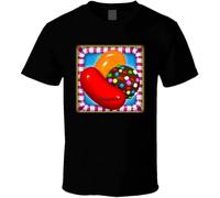 JIANGNANYAN Candy-Crush-App-T-Shirt Black