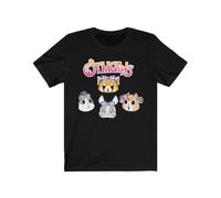 JIANGNANYAN OTM Girls Aggretsuko, Retsuko, Manaka, Anime Unisex Jersey Short Sleeve Tee Black