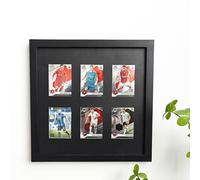 JIANGPAI Baseball Display Card Box,6 Graded Sports Trading Card Display Frame,Collectible Card Display Stand,Star Card Display Box,with UV Protection,Suitable for Football,Basketball,Hockey,Black.