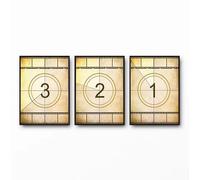 JIANGSHANDAIYOUCAIREN Countdown Posters And Prints Vintage Style Wall Art Picture Canvas Painting Home Theater Film Room Decor No Frame-30x40cmX3