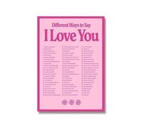 JIANGSHANDAIYOUCAIREN Different Ways To Say I Love You Posters Prints Canvas Painting Wall Art Pictures Living Room Bedroom Home Decoration No Frame-B_40x50cm