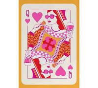 JIANGSHANDAIYOUCAIREN Queen of Hearts Playing Card Poster Canvas Painting Wall Art Picture Bar Bedroom Decor Gift No Frame-A_50x70cm