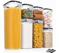Jiangshun Airtight Food Storage Containers - 7 Pc Kitchen Canisters