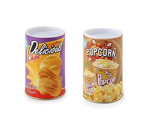 JIANGTYH The Potato Chip Snake Can Jump Spring Snake Toy Gift April Fool Day Halloween Party Decoration Jokes in A Can Gag Gift Prank,Potato Chip Style,Popcorn 2 Pieces