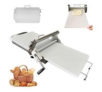 JIANGYUXINLI Manual Foldable Dough Sheeter Machine Stainless Steel Pastry Roller, with Foldable Frame, for Preparing Pizza Dough, Croissants, Pasta Sheets and Flaky Pastries