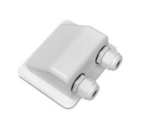 JianHan Weatherproof ABS Solar Double Cable Entry Gland,UV Resistance Dual Cable Entry Gland Box Housing for Solar Project on Rv,Camper,Van,Boat,Cabin,Caravan,White