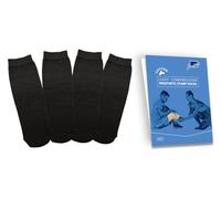 JianiMed Cotton Prosthetic Stump Socks - BK, 1 PLY, Light Compression, Soft, Thin, Amputee Socks, Taiwan Excellence, 4 PCS XL/2XL/3XL