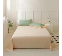 JIANINGHOME Cotton Flat Sheet 160x230cm,Comforts Cotton Flat Sheets King Size Breathable, Anti Wrinkle, Shrink and Fade Resistant Count Bed Sheets Bedding