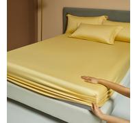 JIANINGHOME Fitted Bed Sheets 120x200 Fitted sheets polyester-cotton blended soft and comfortable Machine washable breathable fabric