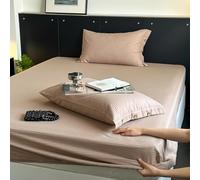 JIANINGHOME Fitted Bed Sheets 150x200 Fitted Sheet Cotton Blend double bed, Easy Care, Soft and Comfortable