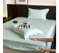 JIANINGHOME Fitted Bed Sheets 180x200 Fitted sheets polyester-cotton blended soft and comfortable Machine washable breathable fabric