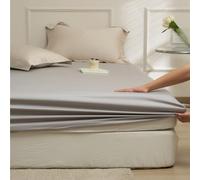 JIANINGHOME Fitted Sheet 100x200 Extra Deep Pocket Durable Elastic Fitted Bed Sheets Super Soft Cozy and Breathable