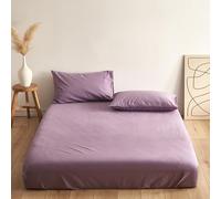 JIANINGHOME Fitted Sheet 180x220 Extra Deep Pocket Durable Elastic Fitted Bed Sheets Double Soft Brushed Cotton Jersey Fabric