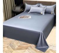 JIANINGHOME Satin Silk Bedding 180x230cm,Flat Sheets Breathable, Anti Wrinkle, Shrink and Fade Resistant