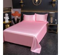 JIANINGHOME Satin Silk Bedding 180x230cm,Satin Sheet Luxury and Silky with Natural Sheen