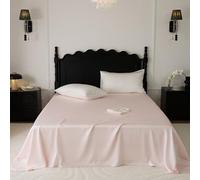 JIANINGHOME Satin Silk Bedding 180x245cm,Satin Sheet Set Luxury and Silky with Natural Sheen, Breathable, Anti Wrinkle