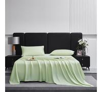 JIANINGHOME Satin Silk Bedding 200x245cm Satin Sheet Set Luxury and Silky with Natural Sheen, Breathable, Anti Wrinkle with Pillowcases 50x75cm/2pcs