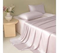 JIANINGHOME Satin Silk Bedding 245x245cm,Flat Sheets Breathable, Anti Wrinkle, Shrink and Fade Resistant
