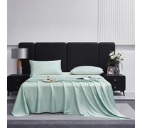 JIANINGHOME Satin Silk Bedding 245x245cm Satin Sheet Set Luxury and Silky with Natural Sheen, Breathable, Anti Wrinkle with Pillowcases 50x75cm/2pcs