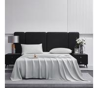 JIANINGHOME Satin Silk Bedding 245x270cm Satin Sheet Set Luxury and Silky with Natural Sheen, Breathable, Anti Wrinkle with Pillowcases 50x75cm/2pcs