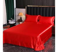 JIANINGHOME Stain Flat Sheets 50x75cm/2pcs Satin Sheet Set Luxury and Silky with Natural Sheen, Breathable, Anti Wrinkle