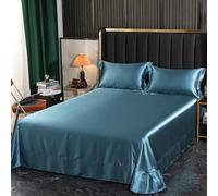JIANINGHOME Stain Flat Sheets 50x75cm/2pcs Satin Sheet Set Luxury and Silky with Natural Sheen, Breathable, Anti Wrinkle