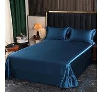 JIANINGHOME Stain Flat Sheets 50x75cm/2pcs Satin Sheet Set Luxury and Silky with Natural Sheen, Breathable, Anti Wrinkle