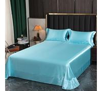 JIANINGHOME Stain Flat Sheets 50x75cm/2pcs Satin Sheet Set Luxury and Silky with Natural Sheen, Breathable, Anti Wrinkle