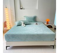 JIANINGHOME Teddy Fleece Fitted Bed Sheet 50x75cm Fleece Fitted Sheet Winter Velvet Warm Cuddly Box Spring Bed Terry