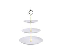 jianjunchaling 3 Tiers Cake Stand Desserts Holder Candy Cupcake Display Stands Party Serving Tray Reusable Dessert Holder(White)