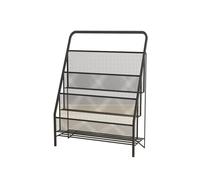jianjunchaling Layer Iron Storage Stand Nordic Light Luxury Magazine Rack Multi for Books Organizer for Picture for Office, Trade Show, Exhibitions(Black,Large)