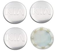 JianJunSuper 4 Pcs Car Hub Centre Caps for KIA K3 K5 RIO Sportage Sorento Optima Oprius Forte Soul Ceed Cerato,Dust Proof Waterproof Rim Cover Tyre Protect Exterior Decoration Accessories,Silver-1