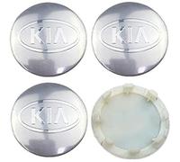JianJunSuper 4 Pcs Car Hub Centre Caps for KIA K3 K5 RIO Sportage Sorento Optima Oprius Forte Soul Ceed Cerato,Dust Proof Waterproof Rim Cover Tyre Protect Exterior Decoration Accessories,Silver-2