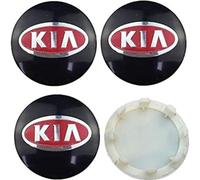 JianJunSuper 4 Pcs Car Hub Centre Caps for KIA K3 K5 RIO Sportage Sorento Optima Oprius Forte Soul Ceed Cerato,Dust Proof Waterproof Rim Cover Tyre Protect Exterior Decoration Accessories,Black-2
