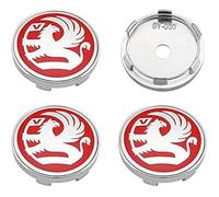JianJunSuper 4 Pcs Car Hub Centre Caps for Opel Vauxhall Astra k Insignia Vectra Crossland Corsa 3D,Dust Proof Waterproof Rim Cover Tyre Protect Exterior Decoration Accessories,Red