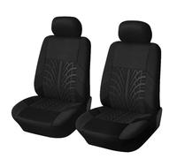 JianJz Car Seat Covers for Ford Ranger Wildtrak 2016-2025, Car Seat Protector Front Rear Seat Protectors Breathable Interior Accessories, black-Two seats
