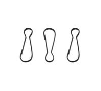 JianLing 100PCS Key Attachment Hooks Piggyback Shape Hook 33mm Oval Long Ring Snap Button DIY Hanging Lantern Keychain For Mask ID Card Keychain Wallet Card Black, Black, 33mm