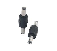 JianLing 10PCS DC Male to Male Power Adapter 5.5x2.1mm Plug Connector for CCTV Camera Laptop Charging Surveillance Charging Interface Conversion Black