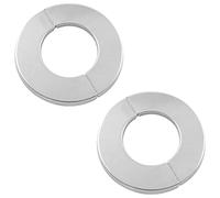 JianLing 2PCS 304 Stainless Steel Round Escutcheon Plate Round Snap-fit Decorative Cover For Outer Diameter 65mm, Inner Diameter 35mm