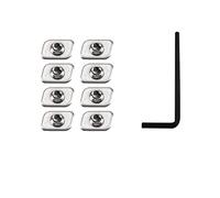 JianLing 8pcs Window Spacing Piece with 1 Hex Key, Stainless Steel Casement Window Spacing Piece, Window Hinges Spacing Piece, Limit Window Opening Angle, Apply to 13.5mm Wide Window Groove