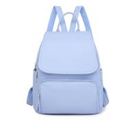 JIANLINST Women PU Leather Backpack Fashion Backpacks School Bag, Stylish Casual Daypack Ladies Flap Rucksack Shoulder Bag Purses for Work Travel (Blue)