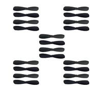 JIANNIU Propeller Blades, Suitable for Mini Racing Drone Quadcopter Spare Parts, Black, 46mm, 20pcs (10A+10B), Adults, Hobbyists, Unisex