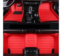JIANQIAOFEI Leather Car Floor Mats for Range Rover Sport L494 2017-2022(RHD), All-weather Custom Liners Full Set Dustproof Protection Carpet Mat Accessories,D/Red