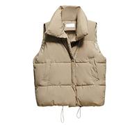 JIANROU Womens Winter Gilets Jacket Quilted Warmer Outwear,Lightweight Down Coat,White Down Puffer Jacket,Long Puffer,Yellow Puffer Jacket Women's,Long Black Quilted Coat