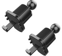 JIANSHUILIAN 2Pcs Black Universal Air Vent Clip for Car Phone Mount Cellphone Holder Vent Grip W Joint Ball Dia- for Most Car Bracket Universal Air Vent Clip for Phone Cellphone Holder Grip (17mm)